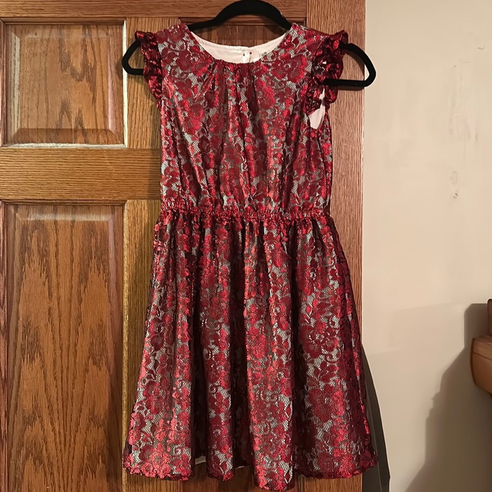 Bundle & Save Girls L Lace Holiday Christmas Dress